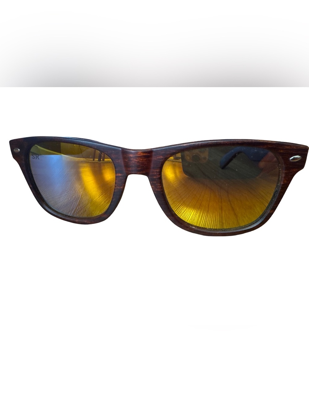 Shady Rays Classic Polarized Sunglasses CL-43 Wood Grain Timber Multicolor Lens